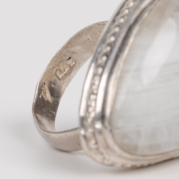 Moonstone sterling silver vintage ring size 5.5 LARGE stone! - Picture 3 of 8